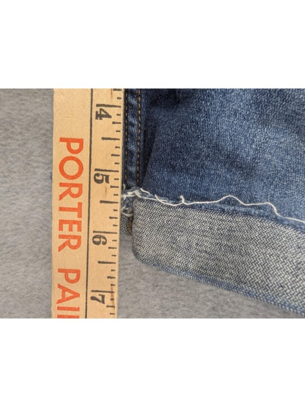 Vigoss Shorts Womens 18 Blue Distressed Denim Cutoff Marley Stretch Summer - Picture 8 of 15